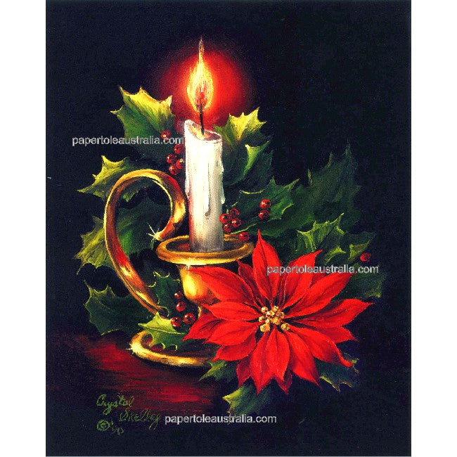 PT3224 Christmas Candle (medium) - Papertole Print