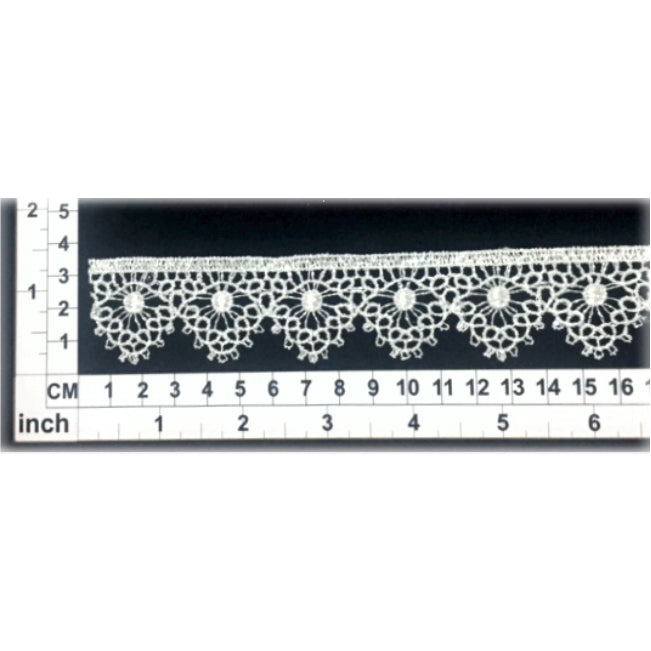 LL013 30mm White Polyester Cotton Lace per metre