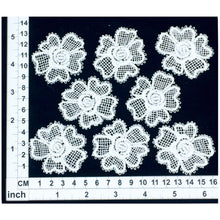 Load image into Gallery viewer, LM016 Set of 8 White Lace Flowers
