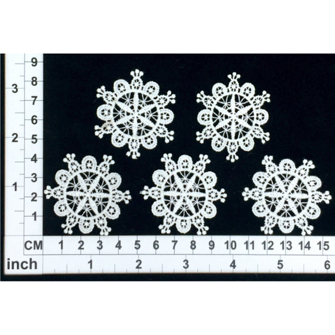 LM002 Set of 5 White Lace Doilies