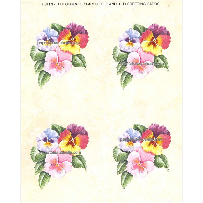 PT2981 Pansies by Reina Papertole Print