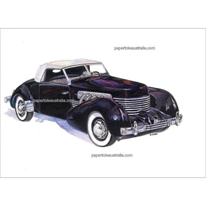 PT5182 Car 1937 Cord 812 Sportsman Supercharged (small) - Papertole Print