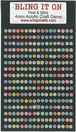 4mm Mixed Acrylic Craft Gems