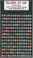 5mm Mixed Acrylic Craft Gems