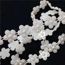 Load image into Gallery viewer, PB004- Ivory Flat Back Flower Pearl
