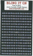 4mm Pale Lavender Acrylic Craft Gems