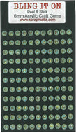 6mm Pale Lime Acrylic Craft Gems