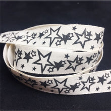 Load image into Gallery viewer, RB004 Black Stars Ribbon
