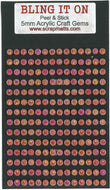5mm Red Gold Acrylic Craft Gems