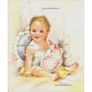 PT2565 Baby With Cushion (small) - Papertole Print