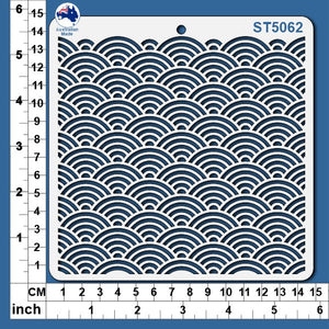 ST5062 Stencil - Scallop Pattern
