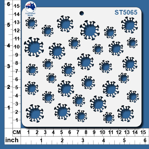 ST5065 Stencil Virus Pattern