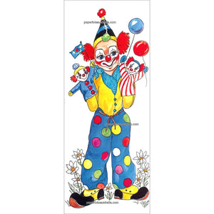PT3295 Clown With Puppets - Papertole Print