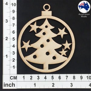 WS1004 Bauble with Tree & Stars