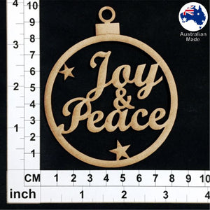 WS1009 Bauble with Joy & Peace