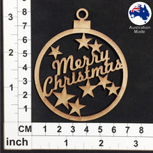 Load image into Gallery viewer, WS1010 Bauble with Merry Christmas &amp; Stars
