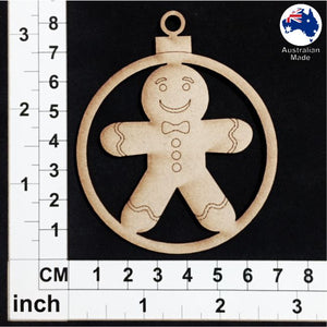 WS1017 Bauble with Gingerbread Man