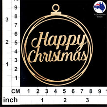 Load image into Gallery viewer, WS1021 Happy Christmas Bauble 01 - Plain
