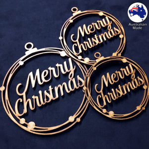 WS1023 Merry Christmas Bauble 01 - With Circles