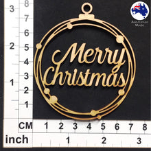 Load image into Gallery viewer, WS1023 Merry Christmas Bauble 01 - With Circles
