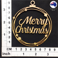 Load image into Gallery viewer, WS1023 Merry Christmas Bauble 01 - With Circles
