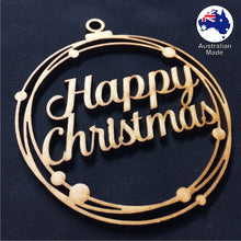Load image into Gallery viewer, WS1025 Happy Christmas Bauble 01 - With Circles
