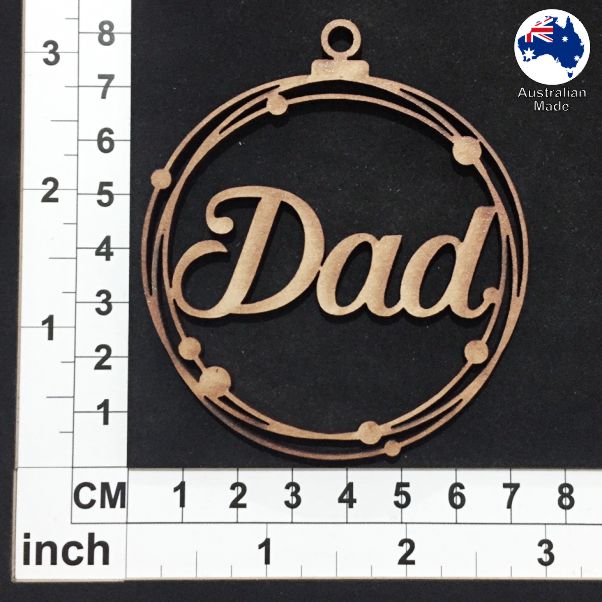 WS1037 Dad Bauble 01 - With Stars or Circles