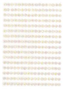 4mm White Sparkle Acrylic Craft Gems